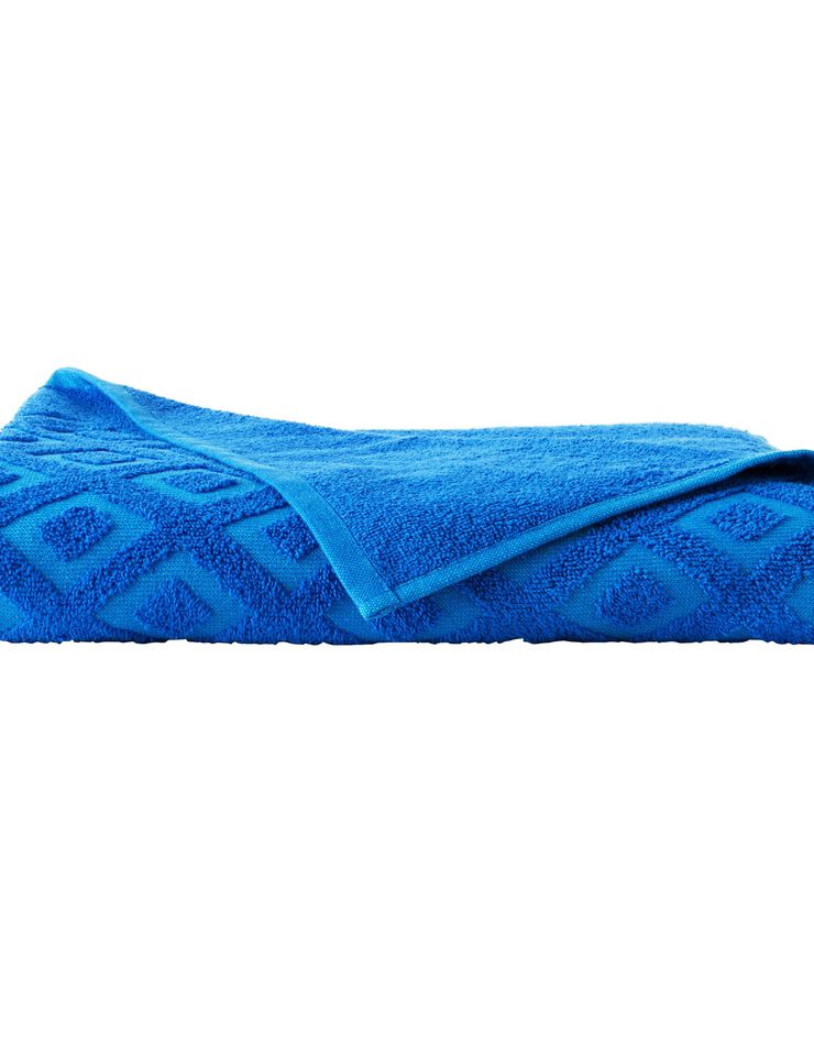 Serviette en éponge jacquard (bleu / turquoise) Serviette en éponge jacquard (bleu / turquoise)