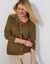 Cardigan boutons perles fantaisie, maille anglaise toucher doux (bronze)