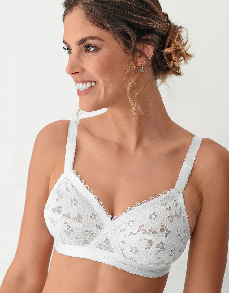 Soutien-gorge Cœur Croisé Féminin - sans armatures (blanc) Soutien-gorge Cœur Croisé Féminin - sans armatures (blanc)