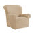 Housse gaufrée bi-extensible canapé fauteuil accoudoirs (taupe)