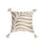 Coussin tissé jacquard  (blanc / naturel)