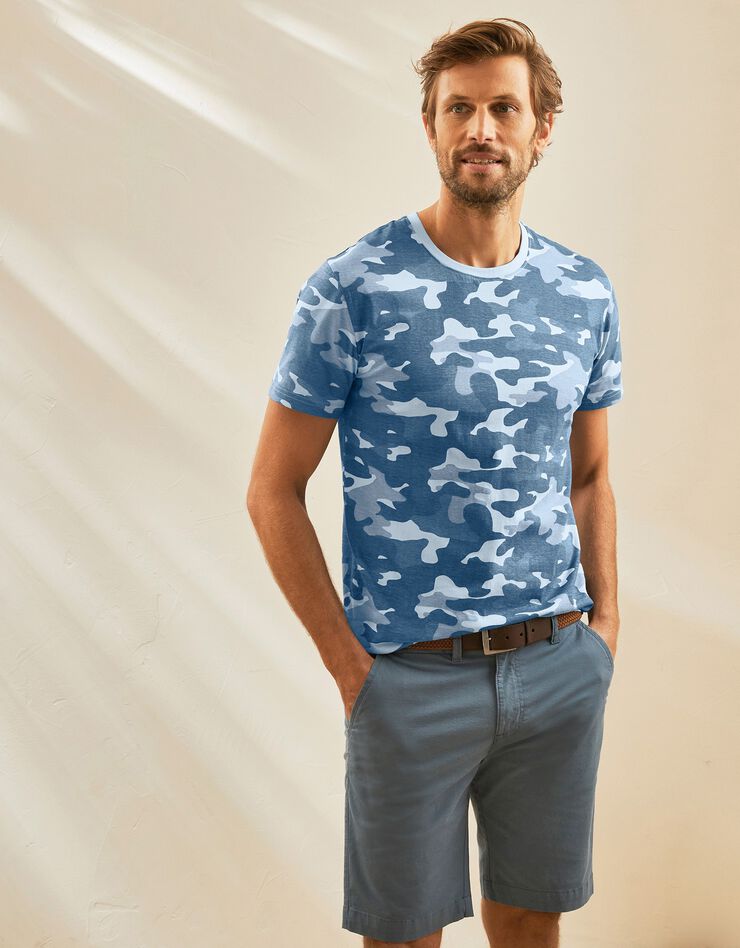 Tee-shirt imprimé camouflage (bleu) Tee-shirt imprimé camouflage (bleu)
