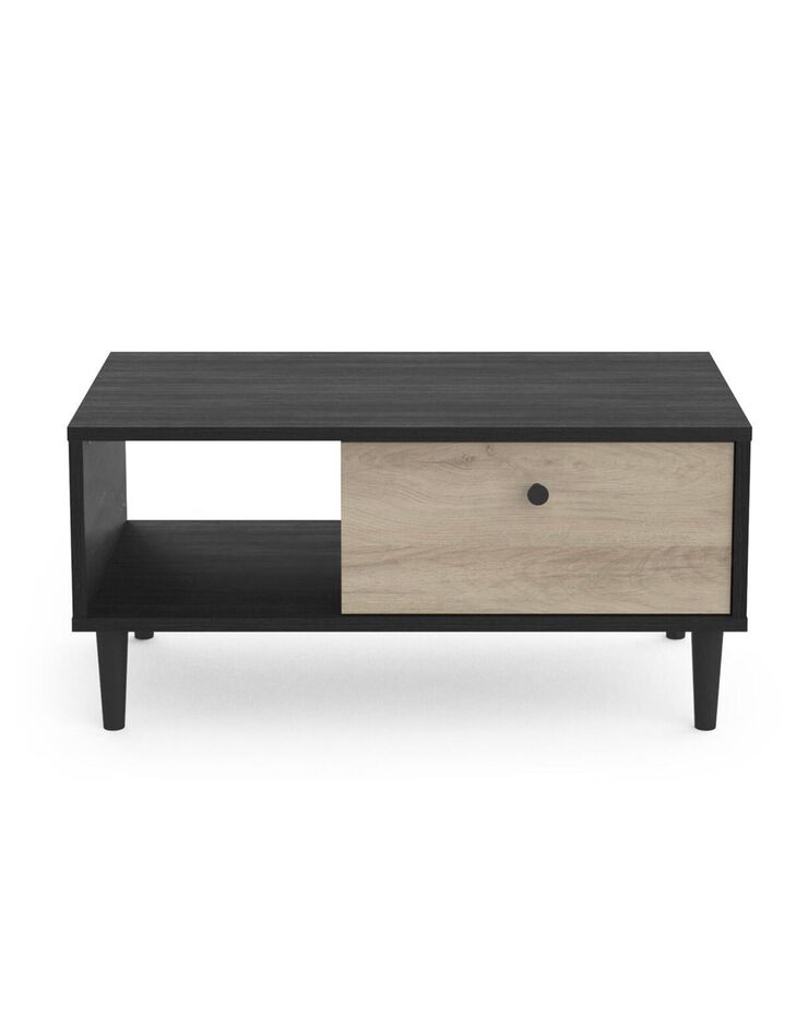 Table de chevet HAMFIELD 1 niche – 1 tiroir (noir)
