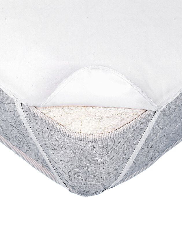 Protège-matelas microfibre imperméable forme plateau (blanc)