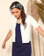 Gilet boutonné manches courtes, maille (blanc)
