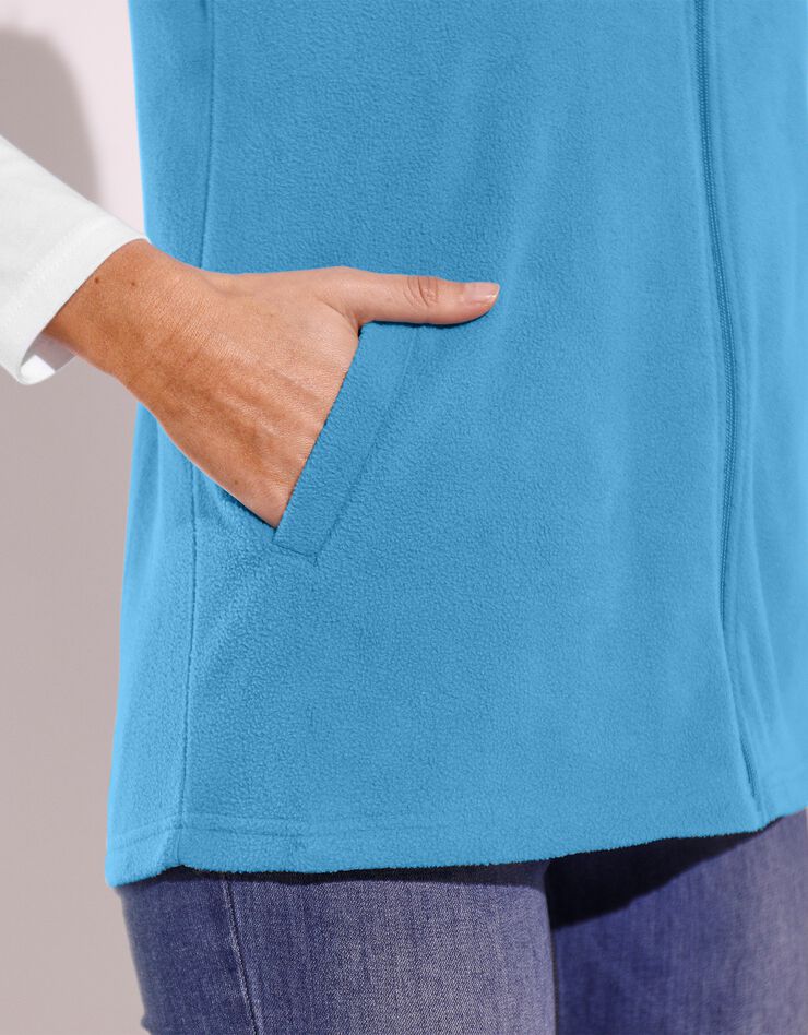Veste polaire zippée sans manches (bleu glacier) Veste polaire zippée sans manches (bleu glacier)