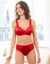 Culotte maille satin&eacute;e et dentelle Avila - lot de 2 (marine + rouge)