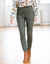 Pantalon fuselé enduit ultra stretch (kaki)
