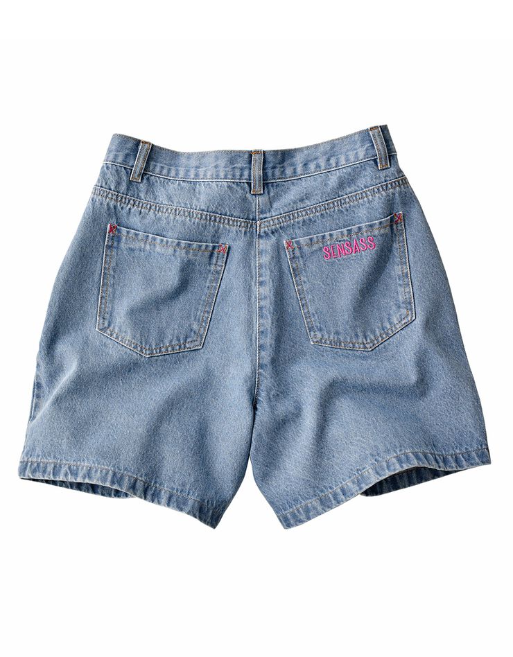 Short en jean taille haute collection Lulu la nantaise (bleached) Short en jean taille haute collection Lulu la nantaise (bleached)