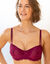 Soutien-gorge forme corbeille en dentelle et tulle Sardara - avec armatures (prune)