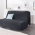 Housse canapé BZ coton bachette uni matelassé (gris anthracite)