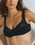 Soutien-gorge coton dentelle uni Coria - sans armatures (noir)