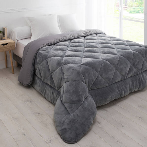 Couette synthétique double face 600 g/m² (gris)