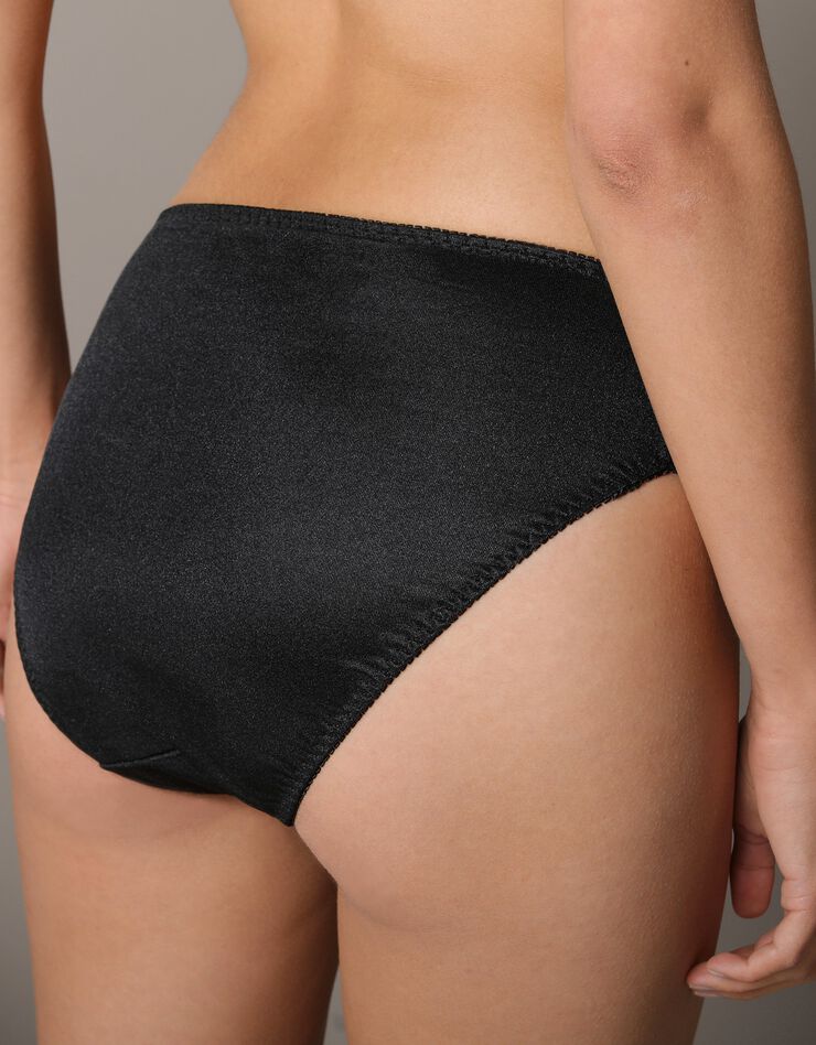 Culotte maille satinée et dentelle Salford - lot de 2 (blanc + noir) Culotte maille satinée et dentelle Salford - lot de 2 (blanc + noir)