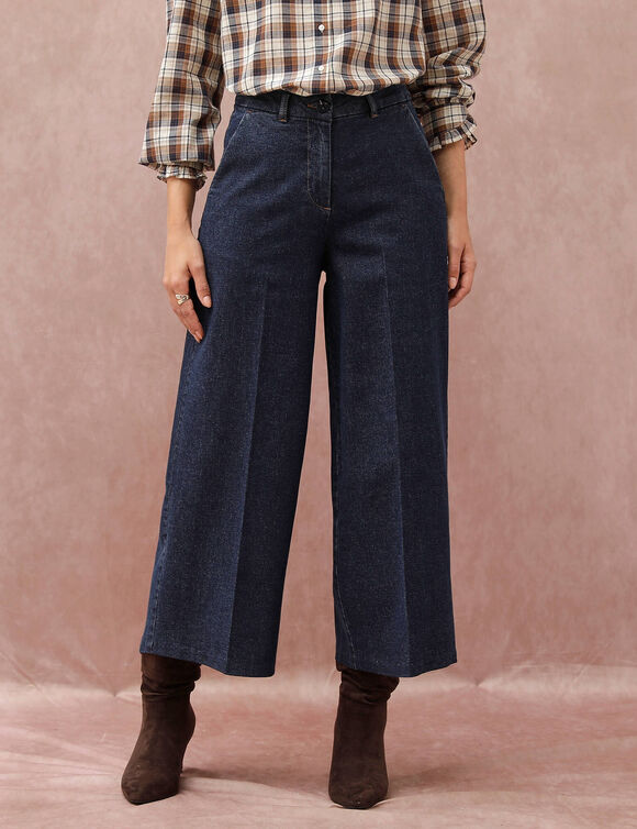 Jean effet jupe culotte (brut)