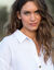 Chemise boutonnée unie, gaze de coton (blanc)