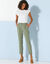 Pantalon 7/8ème fuselé fluide (kaki clair)