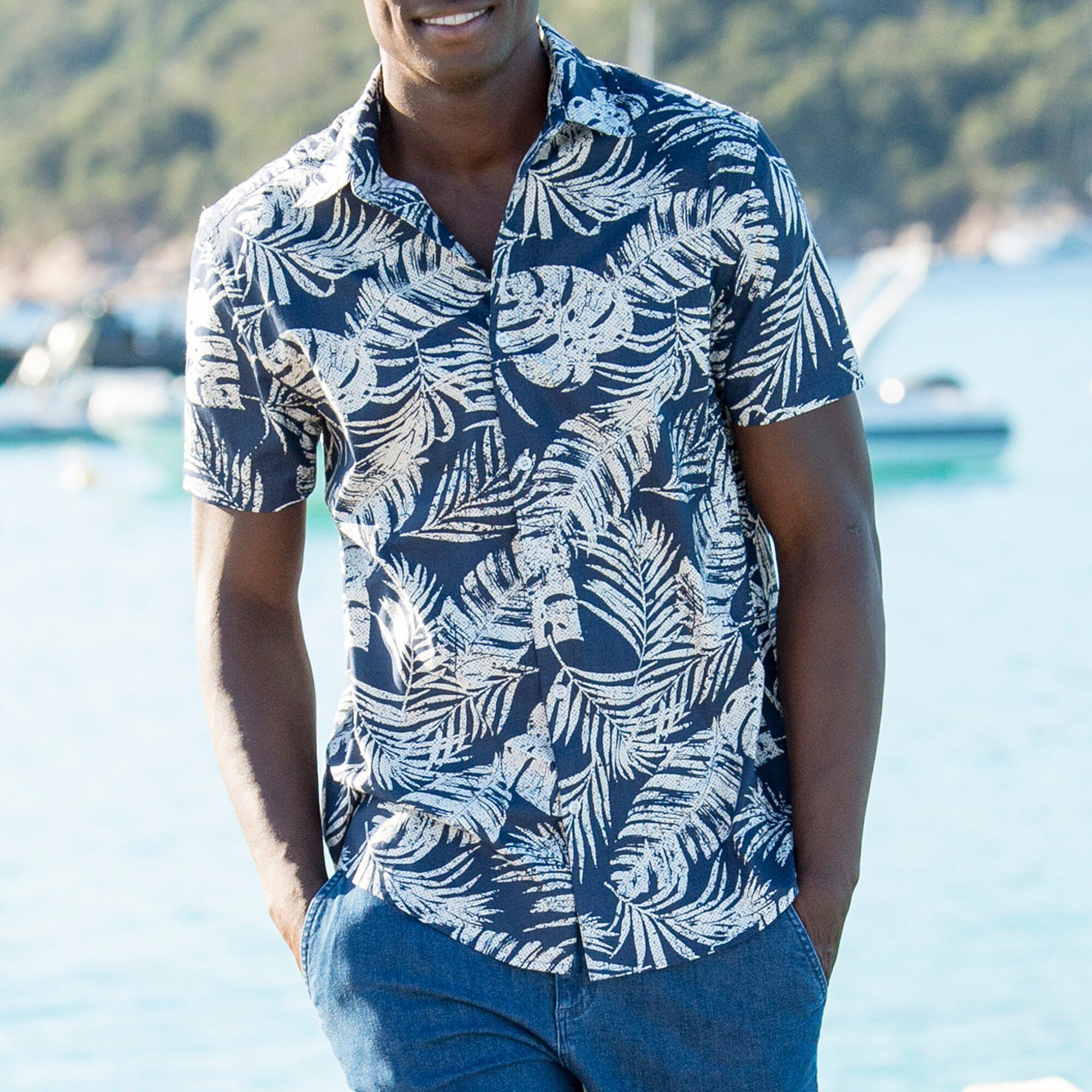 Chemise Huk Tide Point Homme – Blanche – Taille XL – Manches Courtes – Anti-UV Et Séchage Rapide