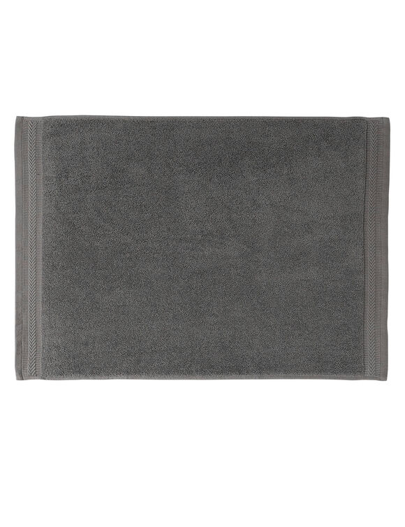 Tapis de bain &eacute;ponge liteau chevron (anthracite)