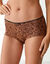 Culotte coton forme shorty imprimé motifs "peau de bête" assortis – Lot de 4 (noir / blanc)