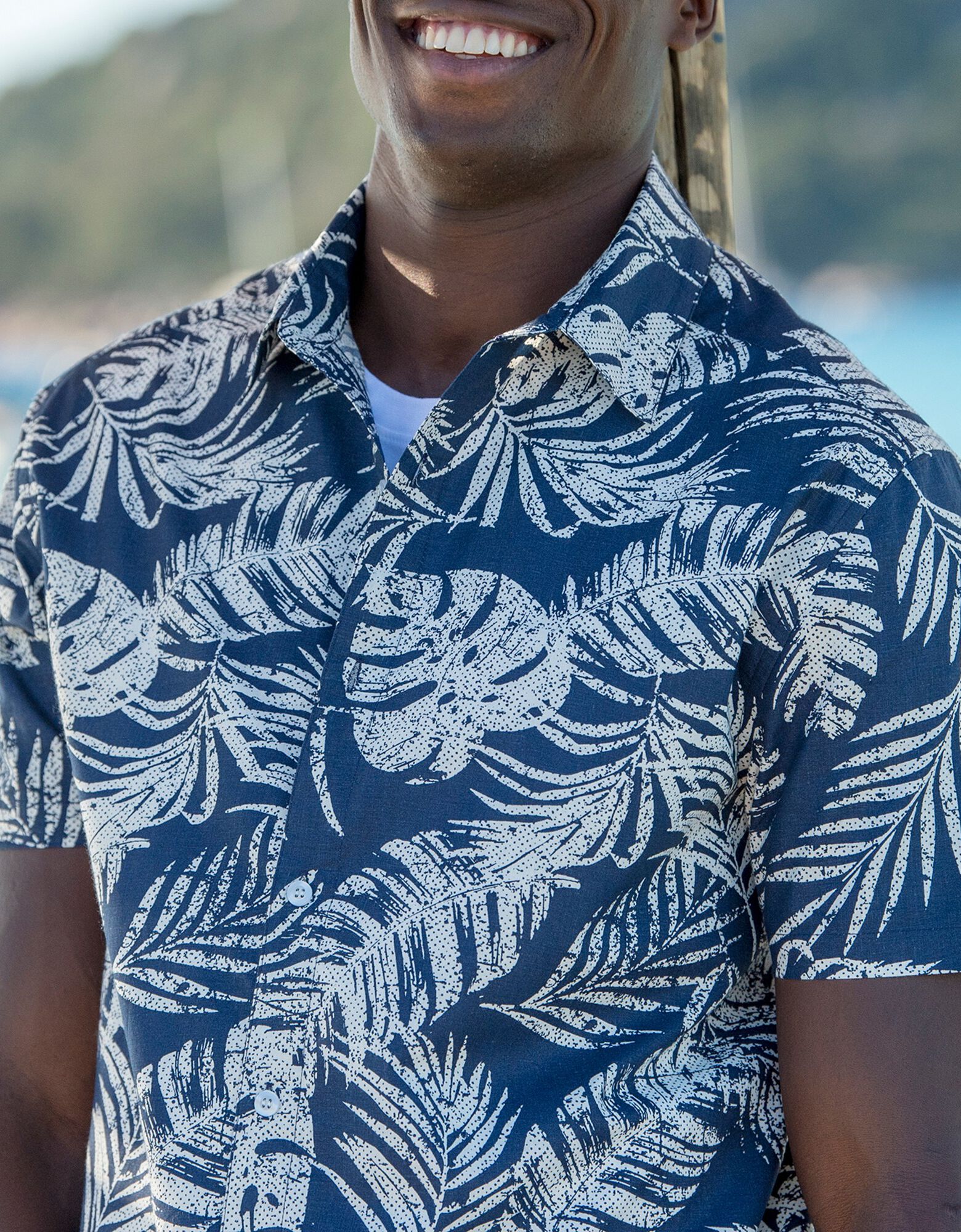 Oxbow Chemises Chemise manches courtes imprimée viscose BLOOM homme blanc | France