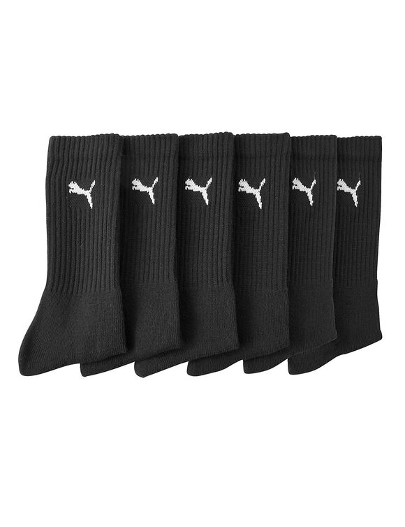 Mi-chaussettes Crew Puma&reg; - lot de 6 paires (noir)