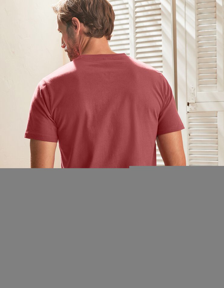 Tee-shirt rayé manches courtes (rouge) Tee-shirt rayé manches courtes (rouge)