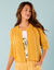 Gilet paletot maille fantaisie,  Spécial Petites (jaune)
