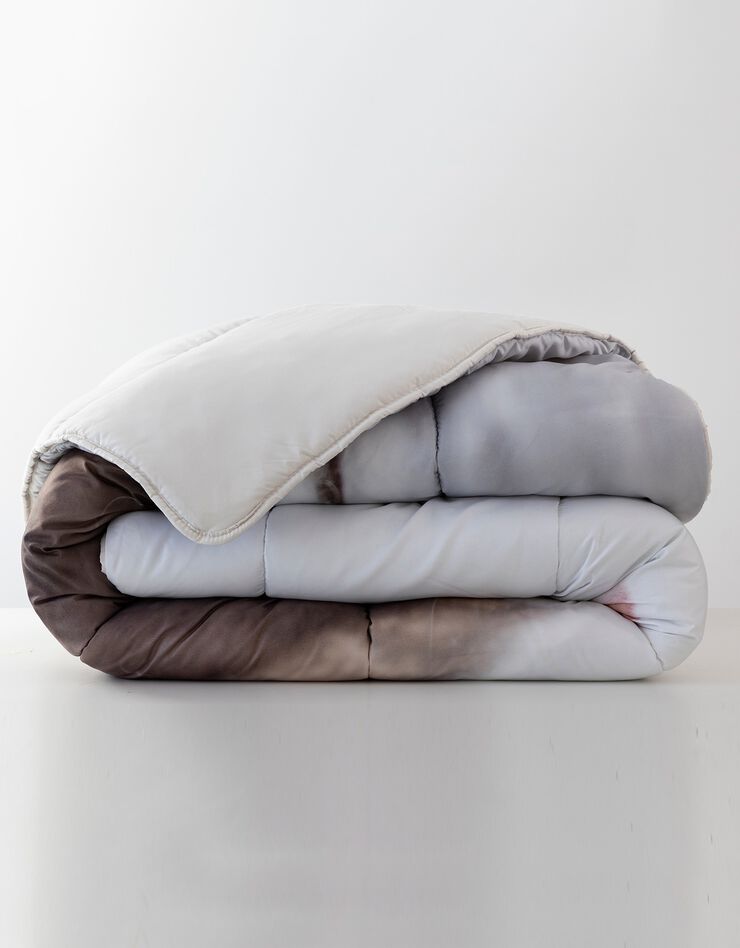 Couette microfibre imprimée Chaton - 400 g/m² (blanc)