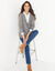 Gilet boutonn&eacute; col V, laine d'agneau (gris chin&eacute;)