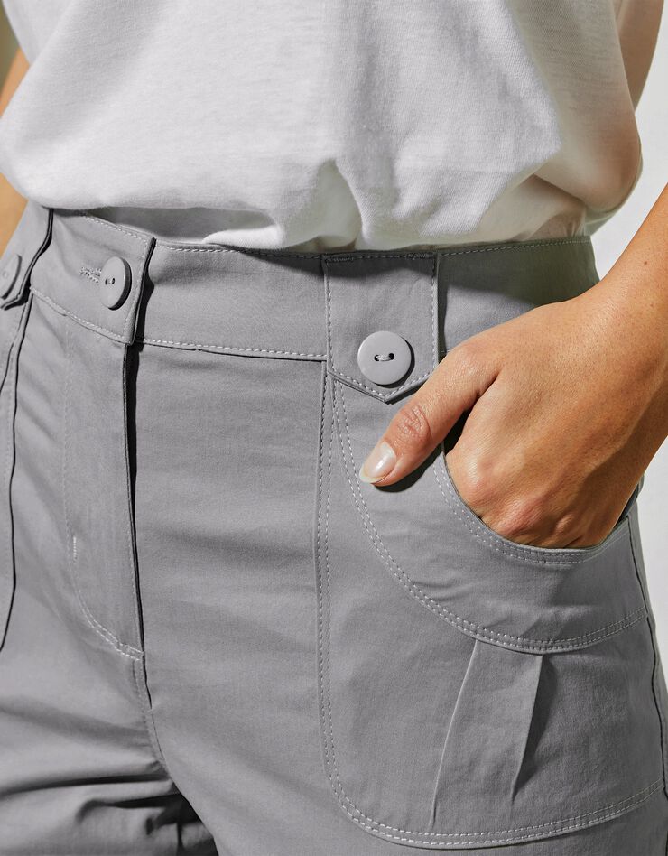 Pantacourt droit stretch (gris) Pantacourt droit stretch (gris)