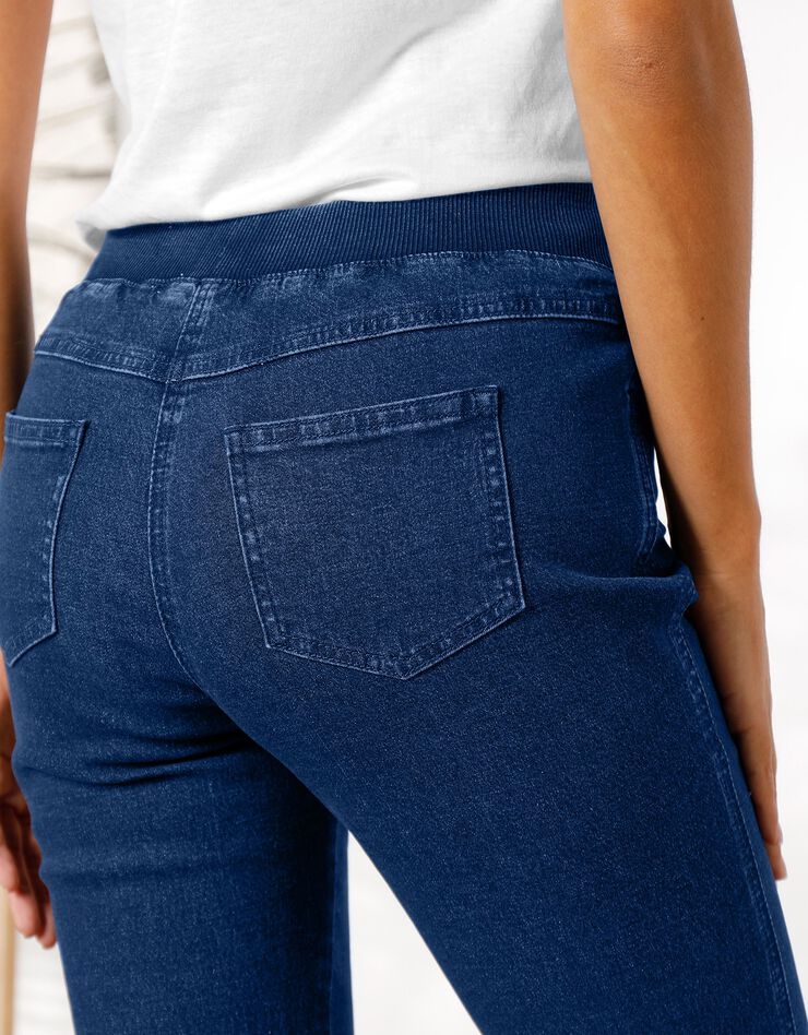 Pantacourt jean taille élastiquée (stone) Pantacourt jean taille élastiquée (stone)
