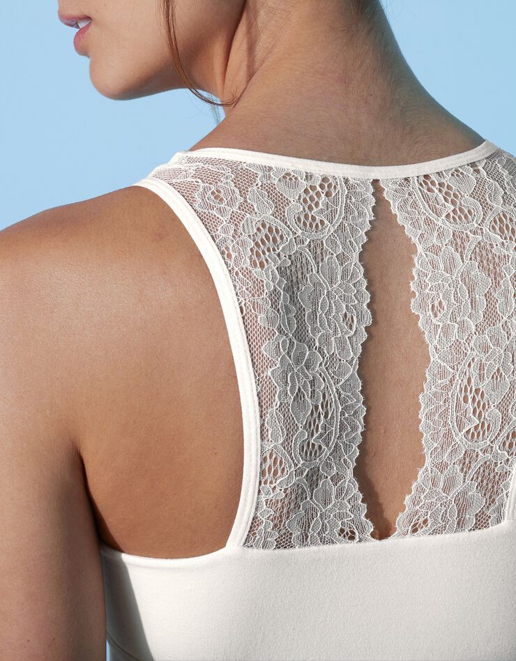 Brassière coton et dos dentelle – sans armatures (ivoire) Brassière coton et dos dentelle – sans armatures (ivoire)