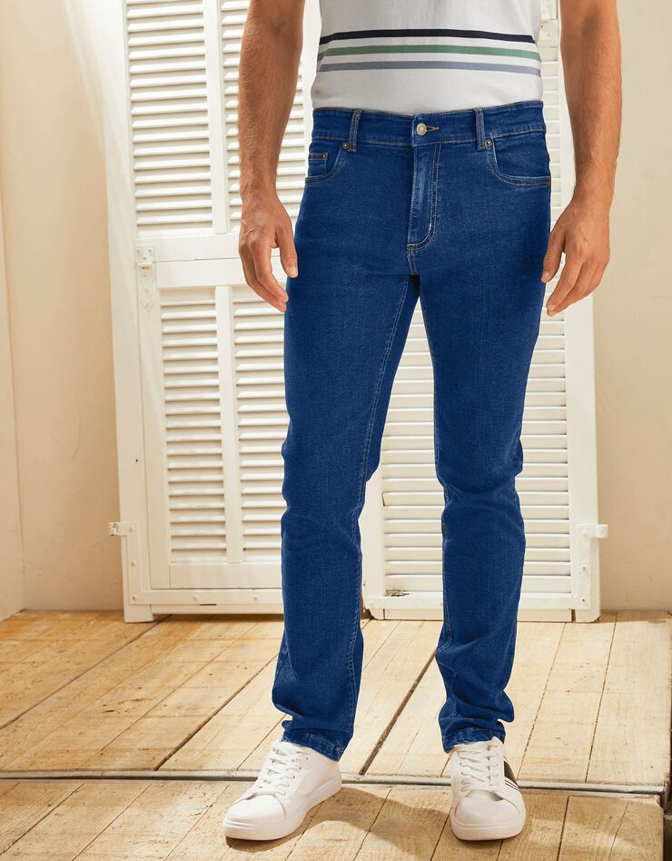 Jean coupe 5 poches extensible coton - entrej. 72 cm (stone) Jean coupe 5 poches extensible coton - entrej. 72 cm (stone)