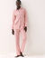 Pyjama pilou imprim&eacute; "fleurs"  (rose gris&eacute;)