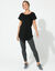 Legging maille jersey imprimé graphique (noir)