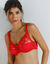 Soutien-gorge brodé microfibre avec armatures Sienne - lot de 2 (turquoise + rouge)
