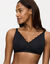Soutien-gorge minimiseur en maille et dentelle "Amourette"- sans armatures (noir)