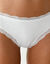 Culotte coton et dentelle stretch forme midi taille haute - lot de 3 (blanc)
