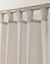 Panneau voile uni finition pattes (gris perle)