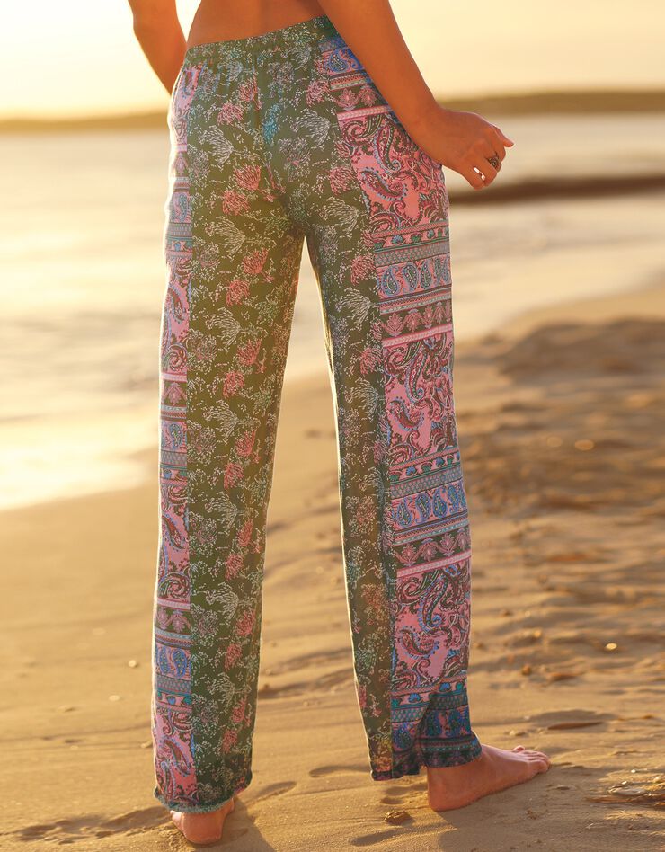 Pantalon large imprimé (kaki) Pantalon large imprimé (kaki)