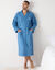 Peignoir de bain mixte col kimono &agrave; personnaliser - coton nid d'abeille 240 g/m&sup2; (bleu)