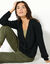 Gilet forme cache-coeur toucher doux (noir)