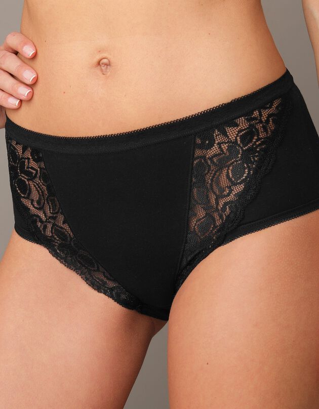 Culotte maxi dentelle - lot de 3 (noir)