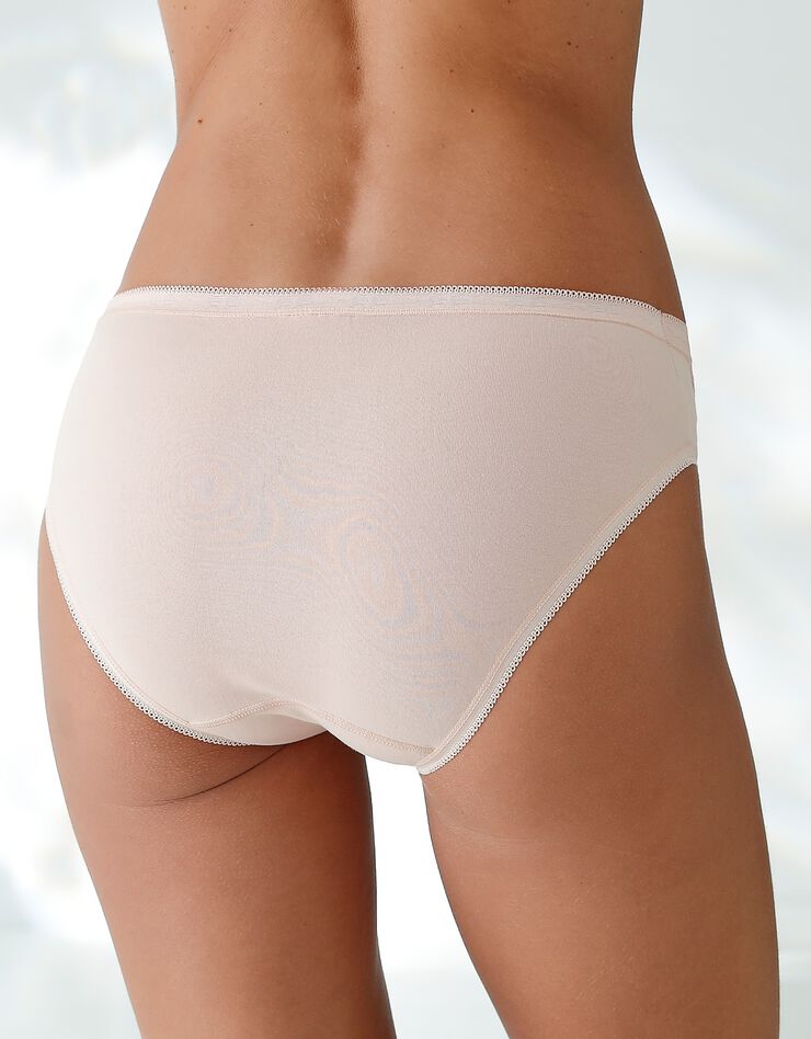 Culotte midi dentelle - lot de 3 (poudre) Culotte midi dentelle - lot de 3 (poudre)