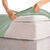 Drap-housse uni percale bonnets 40 cm (vert amande)