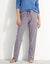 Pantalon pyjama coton imprimé rayures (marine)
