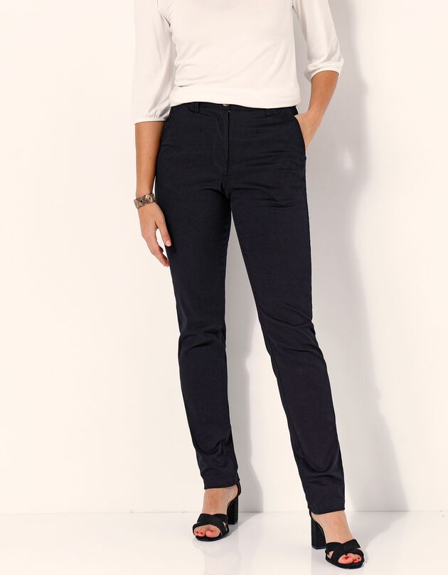 Pantalon chino stretch (noir)