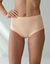 Culotte coton stretch forme maxi ceinture confort "sans &eacute;lastiques" - lot de 2 (nude + p&ecirc;che)