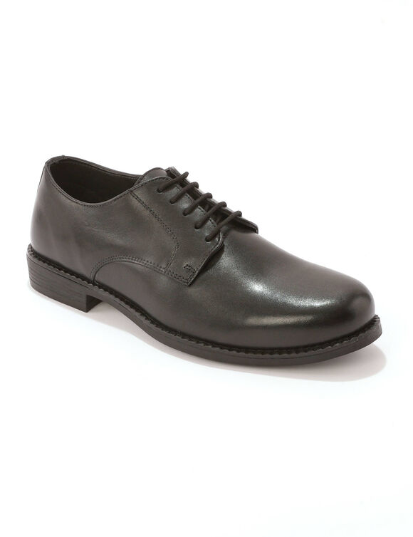 Derbies cuir &agrave; lacets (noir)